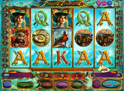 Pirate Treasures jucați slotul online pentru bani